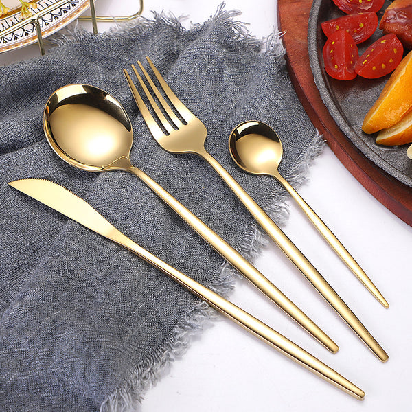 Gold Cutlery Set and Carry Case