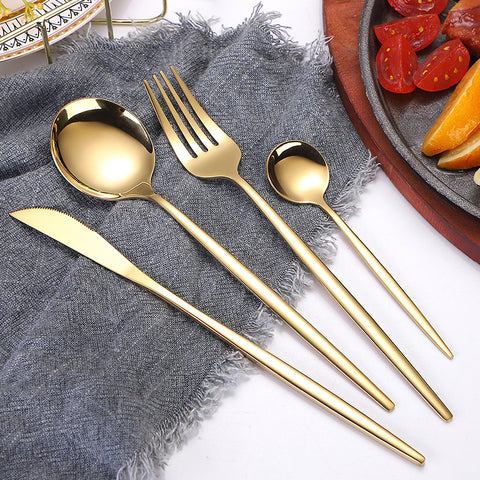 Gold Cutlery Set and Carry Case